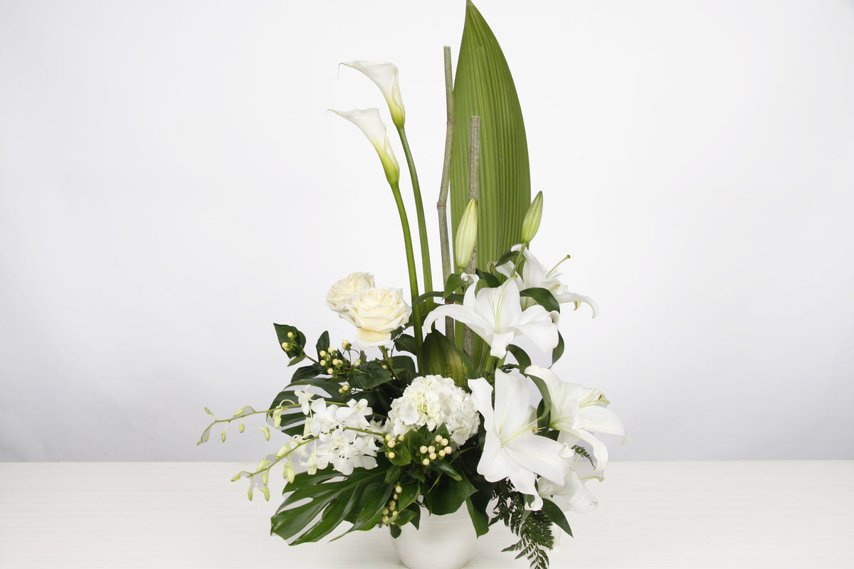Corbeille Funéraire Blanche