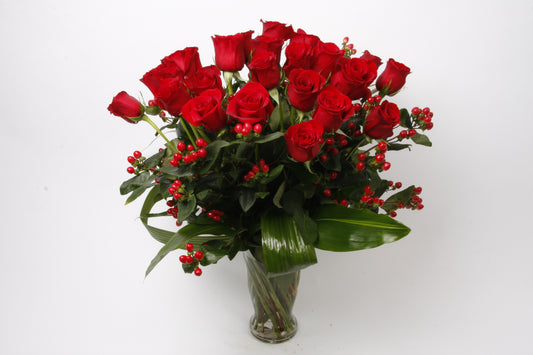 24 Roses - Vase Gratuit
