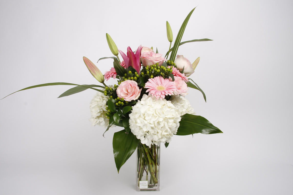 Bouquet de fleurs roses